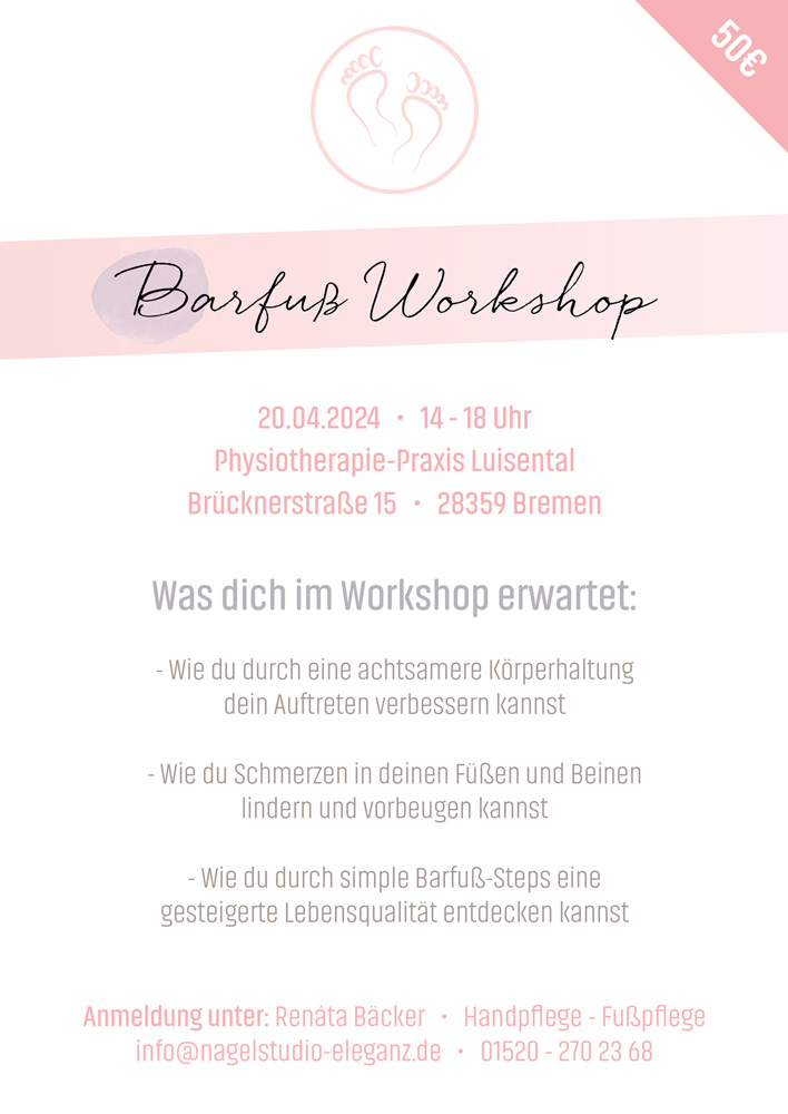 Barfuß Workshop Flyer